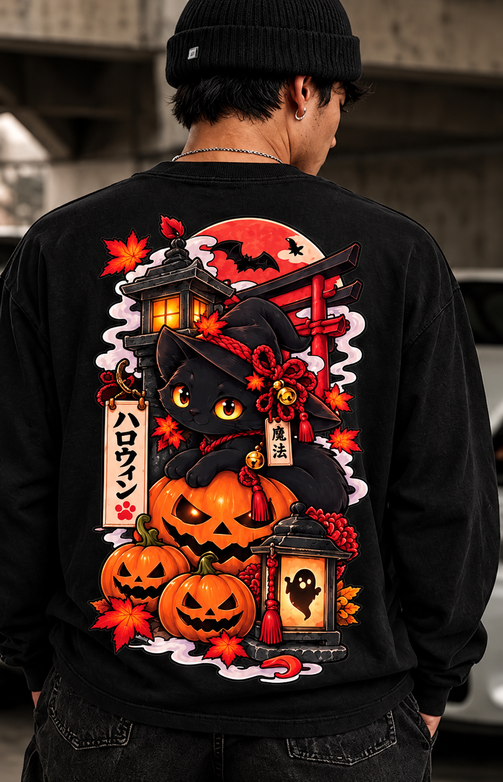 Midnight meowgic long sleeve